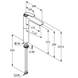 Kludi Balance - Mitigeur de lavabo, blanc/ chrome 522989175