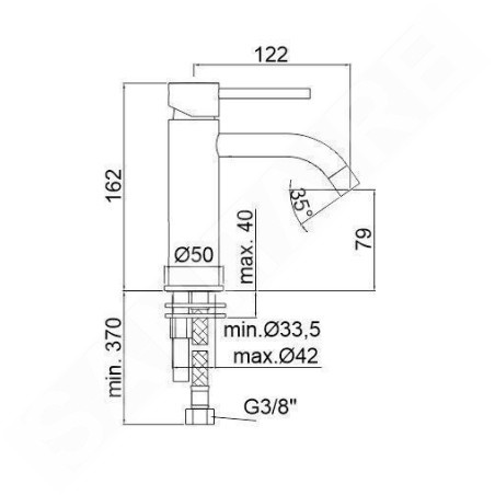 Paffoni Light - Mitigeur de lavabo, noir mat LIG071NO