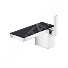 Axor MyEdition - Mitigeur de lavabo, avec garniture de vidage Push-Open, chrome/verre noir 47010600