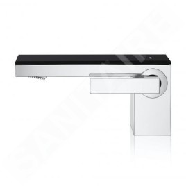 Axor MyEdition - Mitigeur de lavabo, avec garniture de vidage Push-Open, chrome/verre noir 47010600