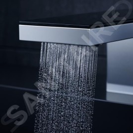 Axor MyEdition - Mitigeur de lavabo, avec garniture de vidage Push-Open, chrome/verre noir 47010600