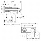 Hansgrohe Metris New - Mitigeur de lavabo encastré, chrome 31085000 Hansgrohe Metris New - Mitigeur de lavabo encastré, chrome 31085000