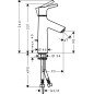Hansgrohe Talis S - Mitigeur de lavabo 100 avec garniture de vidage, chrome 72020000