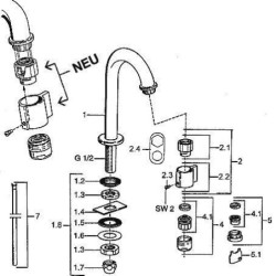 Hansa Nova - Robinet de lavabo, chrome 00938101
