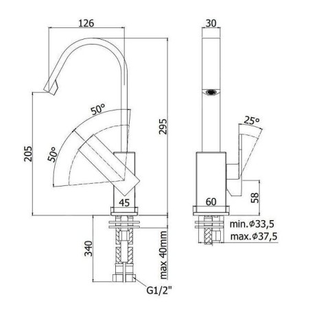 Paffoni Elle - Mitigeur de lavabo, chrome EL878CR