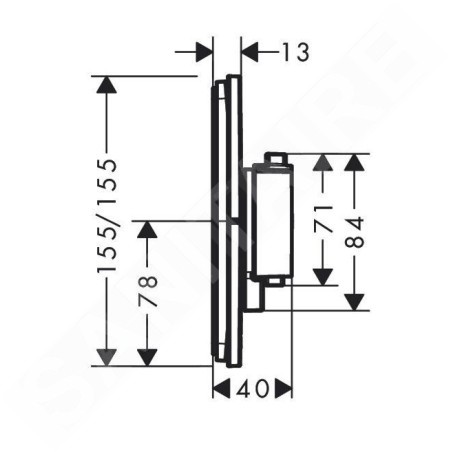 Hansgrohe ShowerSelect Comfort - Mitigeur thermostatique encastré, 2 sorties, blanc mat 15572700