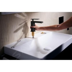 Hansgrohe Tecturis E - Mitigeur de lavabo avec vidage, EcoSmart, noir mat 73010670