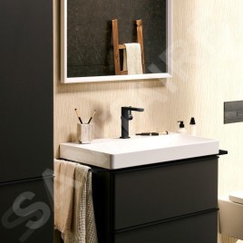 Hansgrohe Tecturis E - Mitigeur de lavabo avec vidage Push-Open, CoolStart, EcoSmart, noir mat 73040670