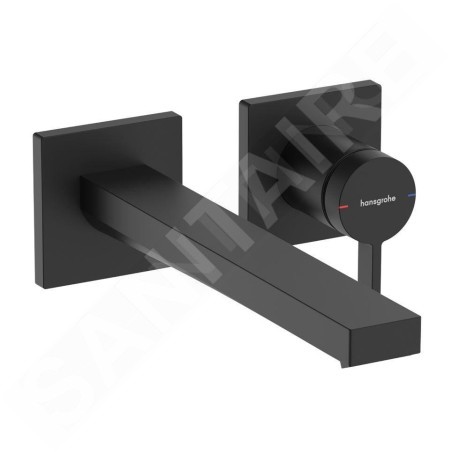 Hansgrohe Tecturis E - Mitigeur de lavabo encastré, avec vidage, installation à 2 trous, EcoSmart, noir mat 73051670