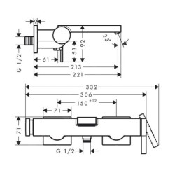 Hansgrohe Tecturis E - Mitigeur de baignoire, noir mat 73420670