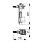 FLUIDMASTER Robinet de remplissage, entrée latérale 3/8"