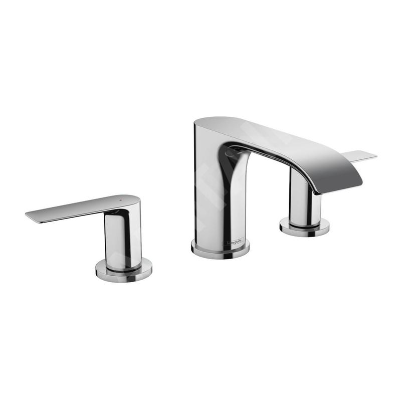 Hansgrohe Vivenis - Mitigeur de lavabo 90, installation 3 trous, Push-Open, EcoSmart, chrome 75033000