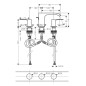Hansgrohe Vivenis - Mitigeur de lavabo 90, installation 3 trous, Push-Open, EcoSmart, chrome 75033000