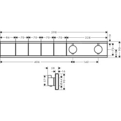 Hansgrohe RainSelect - Robinet encastré avec 4 fonctions, chrome 15382000