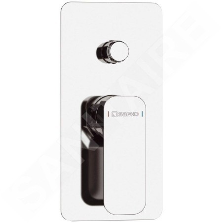 Sapho Spy - Mitigeur encastré de douche avec corps d'encastrement, 2 sorties, chrome PY42