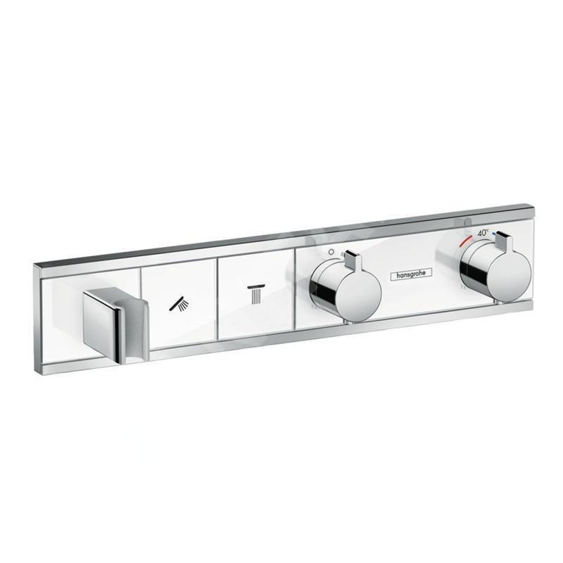 Hansgrohe RainSelect - Mitigeur thermostatique de douche encastré pour 2 sorties, blanc/ chrome 15355400 Hansgrohe RainSelect - Mitigeur thermostatique de douche encastré pour 2 sorties, blanc/ chrome 15355400