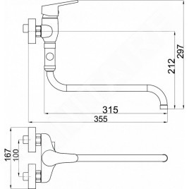 Novaservis Titania Iris New - Mitigeur de lavabo sans accessoires 100 mm, chromé 94475/1,0