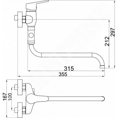 Novaservis Titania Iris New - Mitigeur de lavabo sans accessoires 100 mm, chromé 94475/1,0