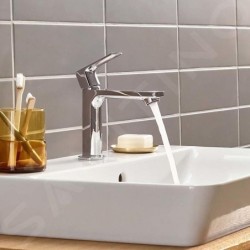 Hansgrohe Rebris E - Mitigeur de lavabo avec vidage, CoolStart, chrome 72551000