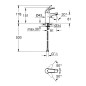 Grohe BauCurve - Mitigeur de lavabo, chrome 32848000