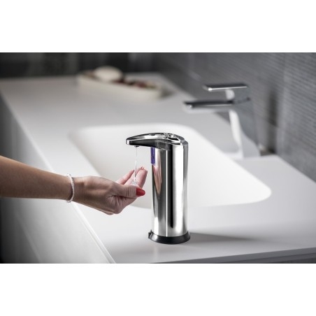 Distributeur automatique, 240ml, 74x184x113mm, acier inoxydable poli