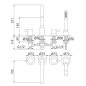 Steinberg 100 - Mitigeur sur le bord de baignoire, installation 4 trous, noir mat 100 2400 S