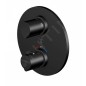 Steinberg 100 - Mitigeur thermostatique encastré pour 2 appareils, noir mat 100 4133 3 S