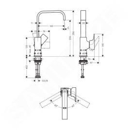 Hansgrohe Metropol - Mitigeur de lavabo 230 avec garniture de vidage Push-Open, chrome 32511000