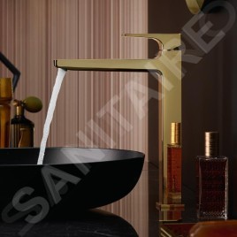 Hansgrohe Metropol - Mitigeur de lavabo avec bonde Push-Open, aspect doré poli 32512990