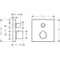 Axor Starck Organic - Mitigeur thermostatique encastré avec vanne d’arrêt et inverseur, chrome 12716000