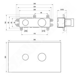 Ravak R-box - Corps d’encastrement Basin pour mitigeur encastré X070231