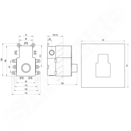 Ravak R-box - Corps d’encastrement Termo pour mitigeur encastré X070232
