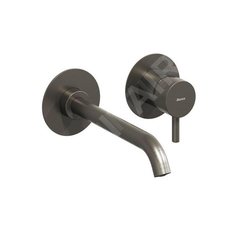 Ravak Espirit - Mitigeur de lavabo encastré, 2 trous, graphite brossé X070315