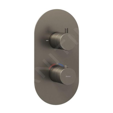 Ravak Espirit - Mitigeur thermostatique encastré pour 2 appareils, graphite brossé X070323
