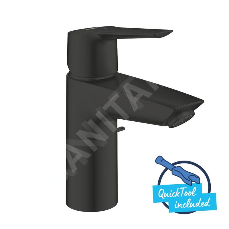 Grohe QuickFix Start - Mitigeur de lavabo avec bonde, démarrage à froid, noir mat 311372432