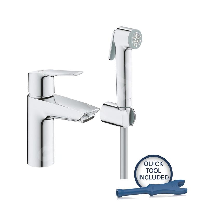 Grohe QuickFix Start - Mitigeur de lavabo avec douchette de bidet, chrome 23123003