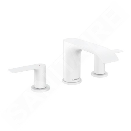 Hansgrohe Vivenis - Mitigeur de lavabo 90, installation 3 trous, avec Push-Open, EcoSmart, blanc mat 75033700