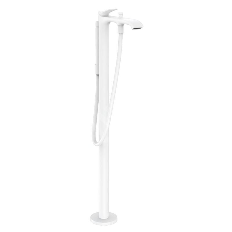 Hansgrohe Vivenis - Mitigeur de baignoire au sol, avec accessoires, blanc mat 75445700