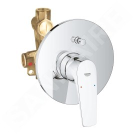 Grohe BauFlow - Mitigeur de baignoire encastré, avec corps d´encastrement, chrome 29113000