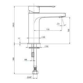 Jika Pure - Mitigeur de lavabo, chrome H3114210041101