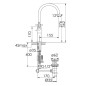 Steinberg 250 - Mitigeur de lavabo avec vidage, nickel brossé 250 1550 BN