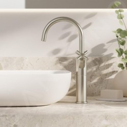 Steinberg 250 - Mitigeur de lavabo avec vidage, nickel brossé 250 1550 BN