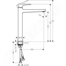 Hansgrohe Metropol - Mitigeur de lavabo avec bonde Push-Open, blanc mat 32512700