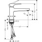 Hansgrohe Metropol - Mitigeur de lavabo 100 avec garniture de vidage Push-Open, chrome 32502000