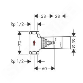 Hansgrohe Corps d’encastrement - Corps d’encastrement pour vanne d’arrêt encastrée DN 15 15973180