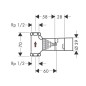Hansgrohe Corps d’encastrement - Corps d’encastrement pour vanne d’arrêt encastrée DN 15 15973180