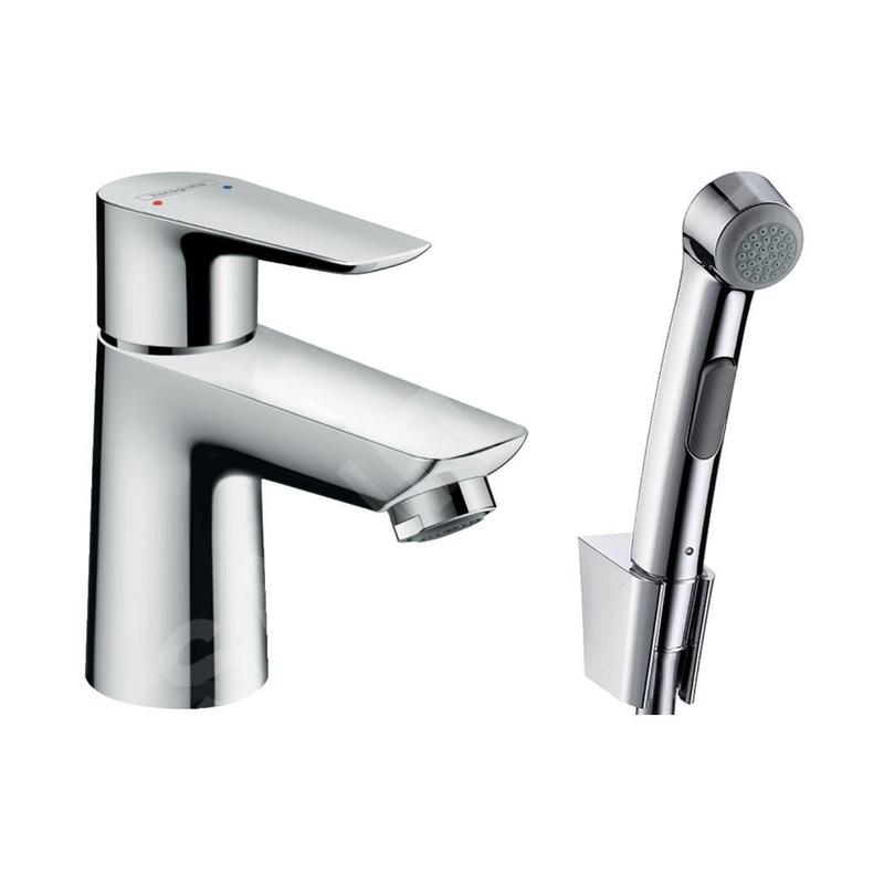 Hansgrohe Talis E - Mitigeur pour lavabo avec douchette Bidette, chrome 71729000