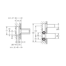 Hansa Vario - Corps d’encastrement pour mitigeur de lavabo encastré DN15 57860100