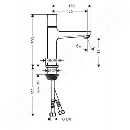 Hansgrohe Metropol - Mitigeur de lavabo Select 110 avec garniture de vidage Push-Open, chrome 32571000