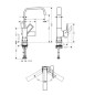 Hansgrohe Metropol - Mitigeur de lavabo 230 avec garniture de vidage Push-Open, chrome 74511000